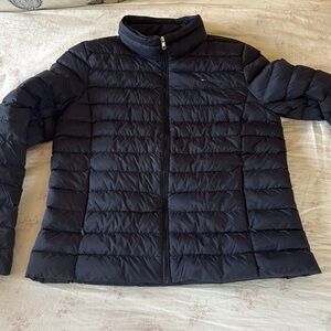 Tommy Hilfiger lightweight navy puffer jacket